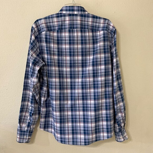 Untuckit Shirt mens M Terrantez Wrinkle Free Button Up Long Sleeve shirt plaid - Picture 3 of 11
